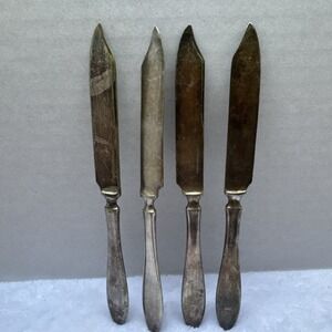 Lot Of 4 Antique‎ Perry Mason & Co Butter Knives Very Rare